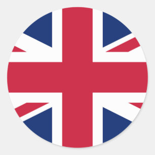 Redonda Bandera del Reino Unido Pegatina Reino Unido – Org