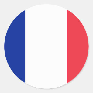 Redonda Bandera Francesa Francia Pegatina – Azul Blanco Ro