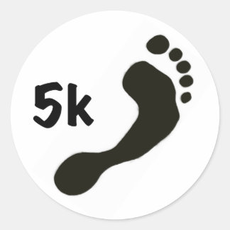 Redonda Barefoot 5k Pegatina