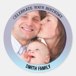 Redonda Bash de cumpleaños: Pegatina de la ronda de celebr