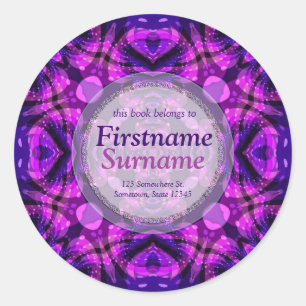 Redonda Batik Tie Dye Pegatina de placa de arte psicodélic