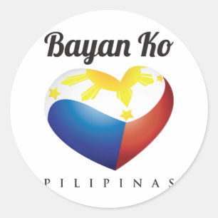 Redonda Bayan Ko Pilipinas, pegatina redondo de la bandera