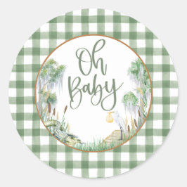 Redonda Bayou Swamp Baby Shower Pegatina