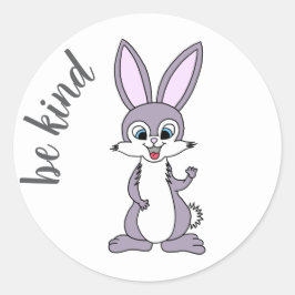 Redonda "Be Kind" Bunny Pegatina
