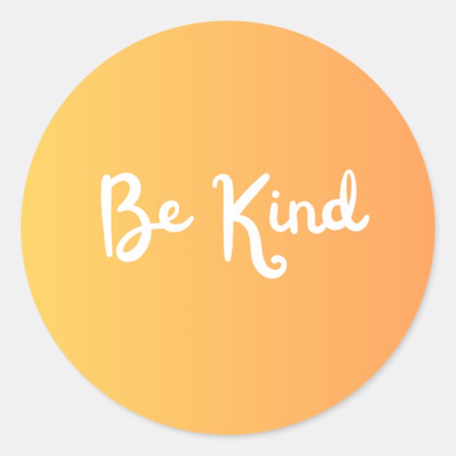 Redonda Be Kind pegatina (Anverso)