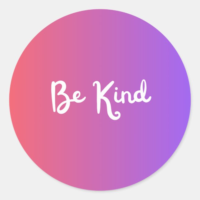 Redonda Be Kind Pegatina (Anverso)