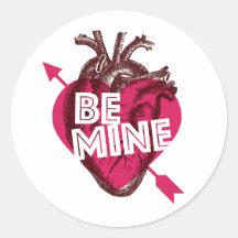 Be Mine Valentine Heart Pegatina