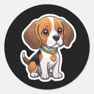 Redonda Beagle Pegatina