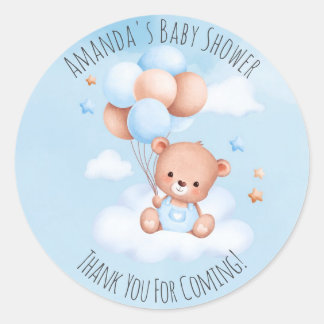 Redonda Bearly Wait Baby Shower Classic Round Pegatina