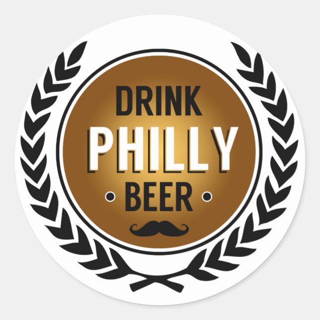 Redonda Bebe Philly Beer Round Pegatina (Anverso)