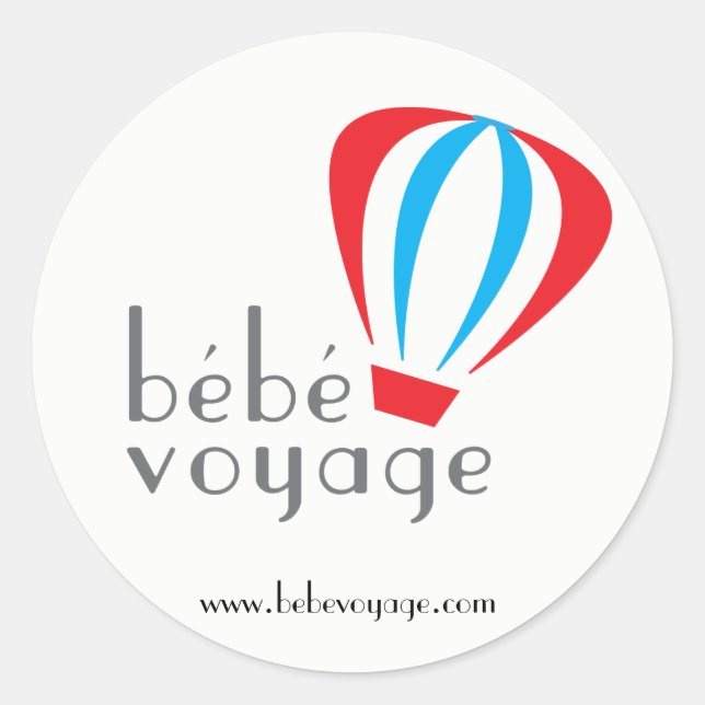 Redonda Bebe Voyage Pegatina (Anverso)