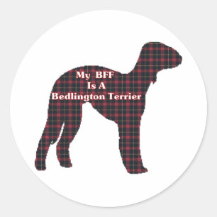 Redonda Bedlington Terrier BFF Pegatina