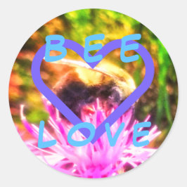 Redonda BEE LOVE+ pegatina redondo grande