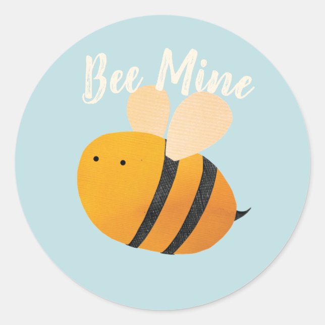 Redonda Bee Mine Pegatina (Anverso)