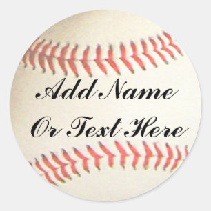REDONDA BÉISBOL AGREGAR NOMBRE O TEXTO AQUÍ PEGATINA