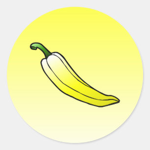 Redonda Bell Pepper - Sweet Pepper Classic Round Pegatina