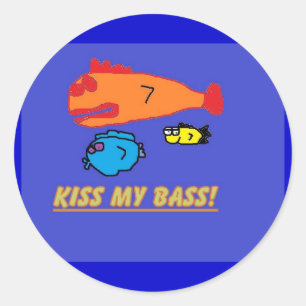 Redonda besa a mi pegatina de bajo