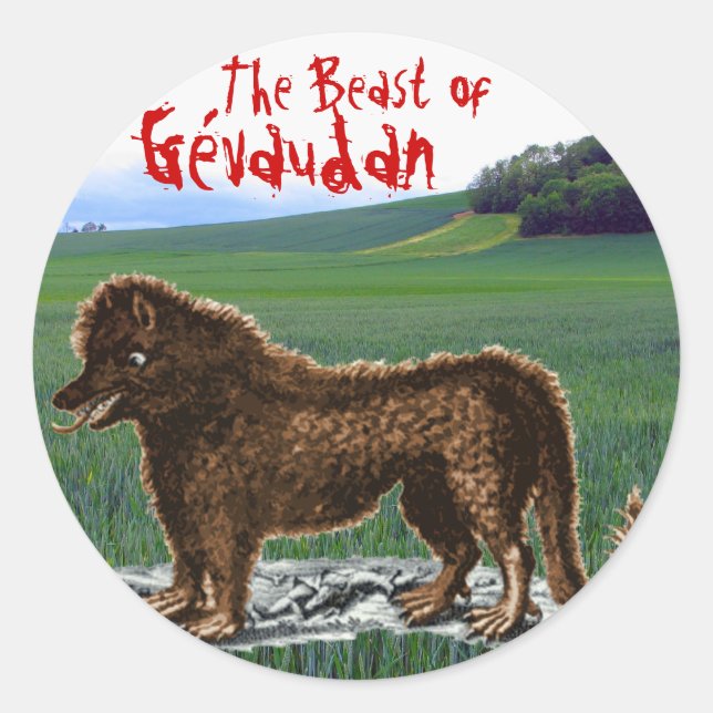 Redonda Bestia del Pegatina de Gévaudan (Anverso)