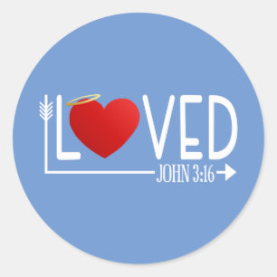 Redonda Biblia Simple Amada Verse Valentine PEGATINA