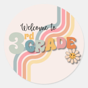 Redonda Bienvenidos al pegatina de aula de grado