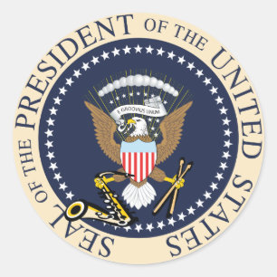 Redonda Bill Clinton : Presidente Pegatina Seal