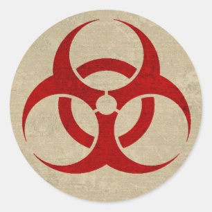 Redonda Biohazard / Pegatina zombie