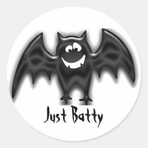 Redonda Black Goofy Bat, solo pegatina de Batty
