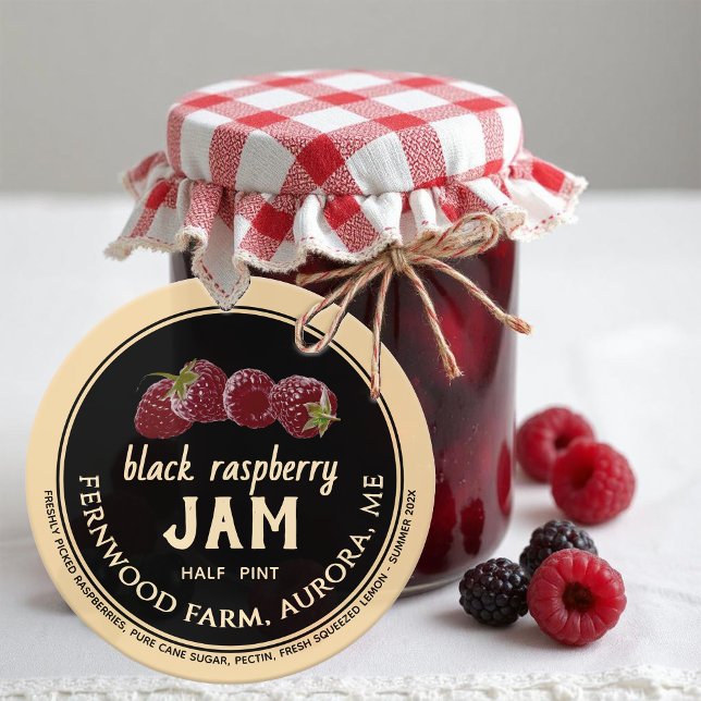 Redonda Black Raspberry Jam Classic Round Pegatina (Subido por el creador)