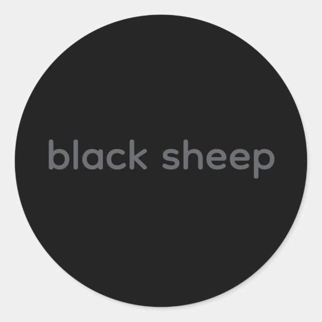 Redonda Black Sheep - Pegatina de Tipografía (Anverso)