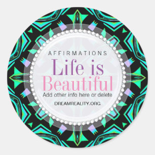 Redonda Blacklite Aztec Personalizado mágico Pegatina redo