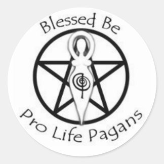 Redonda Blessed Be P.L.P. round pegatina