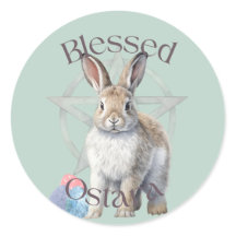 Blessed Ostara Classic Round Pegatina