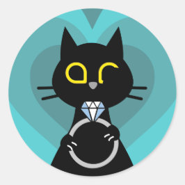 Redonda BLING WINK – Propuesta Purrrfecta Pegatina de Gato