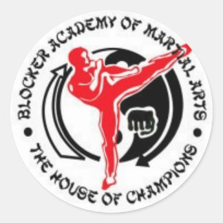 Redonda Blocker Academia de Artes Marciales Pegatina