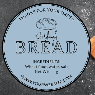 Redonda Blue Bakery Sourdough Bread Gracias Pegatina