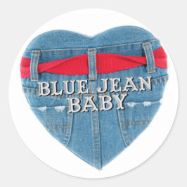 Redonda Blue Jean Baby Round Pegatina