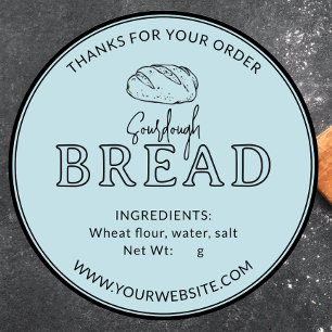Redonda Blue Light Sourdough Bread Gracias Pegatina