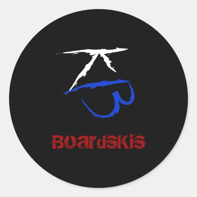 Redonda BoardsKis - Pegatina Emblem (negro) (Anverso)