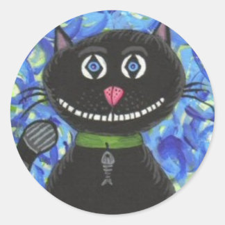 Redonda BoBo el gato negro - pegatina