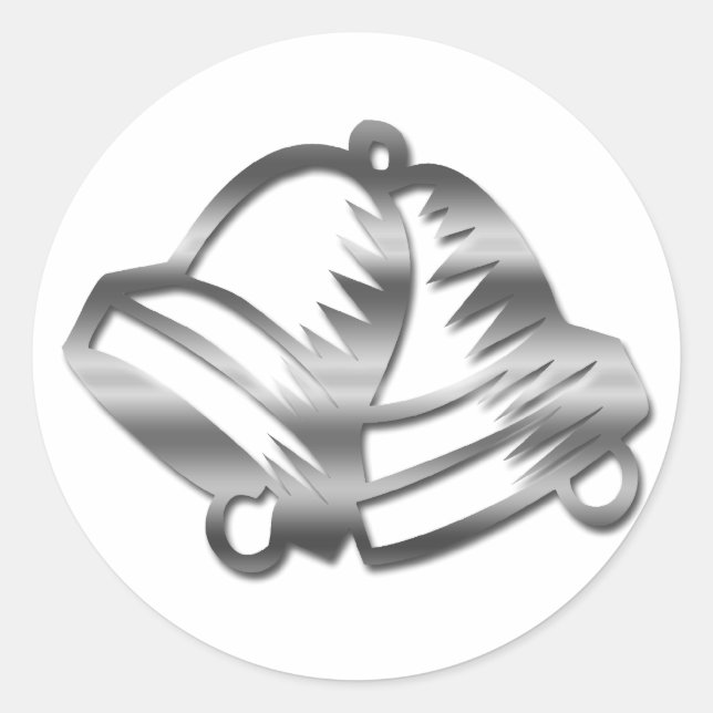 Redonda Boda Bells Pegatina (Anverso)
