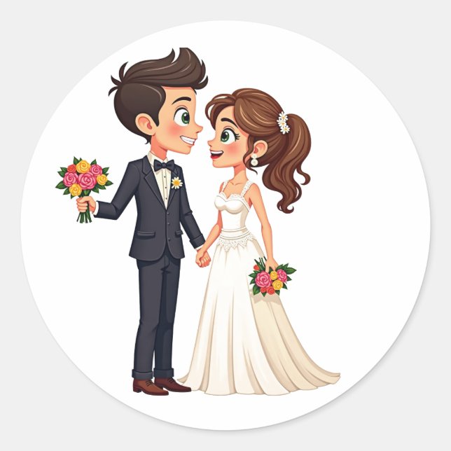 Redonda Boda Blessings Pegatina Pack (Anverso)