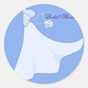Redonda Boda de ducha de novia Pegatina de vestir