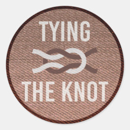Redonda Boda de parche de Knot Scout Pegatina Brown