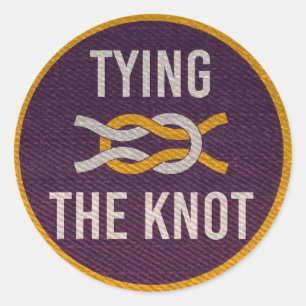 Redonda Boda de parches de Knot Scout Pegatina
