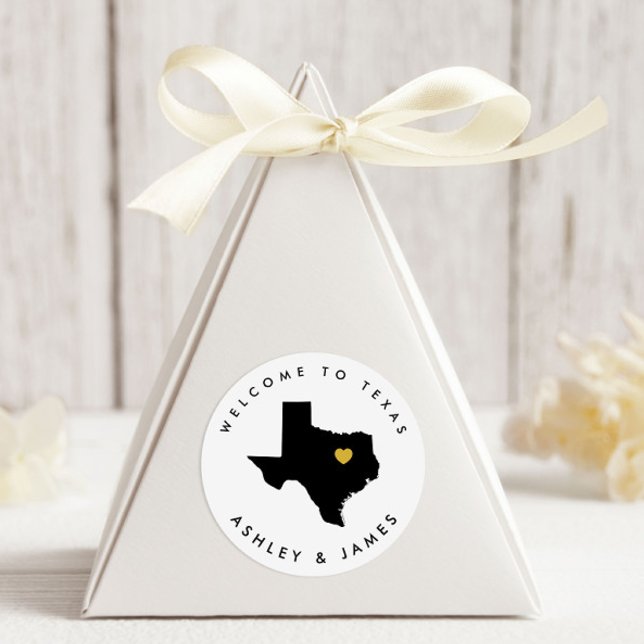 Redonda Boda de Texas: Pegatina de bienvenida para bolsa d (Subido por el creador)