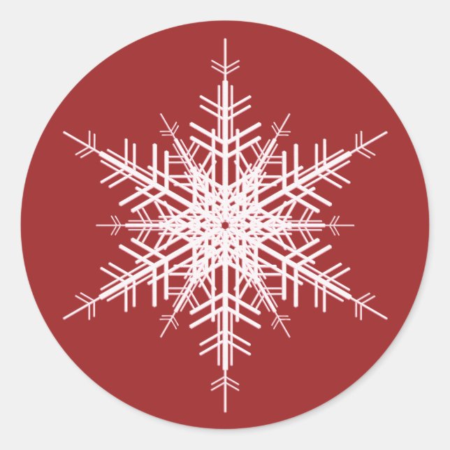 Redonda Boda en Pegatina de invierno (Anverso)