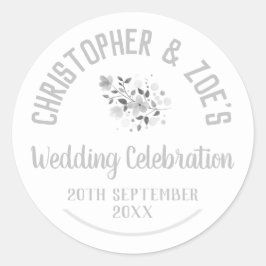 Redonda Boda Fiesta de celebración Pegatina redondo clásic