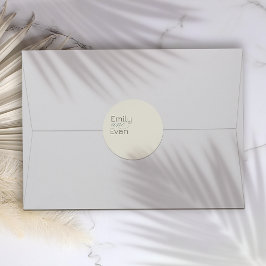 Redonda Boda Neutral Minimalista moderno Pegatina