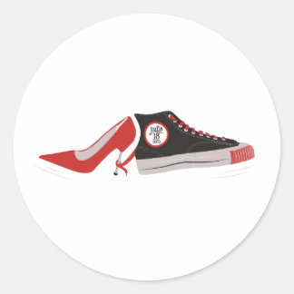 Redonda Boda Shoes Pegatina