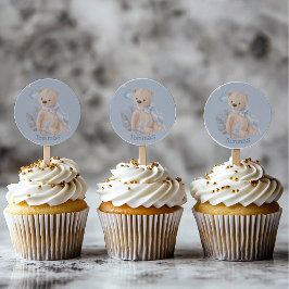 Redonda Boho baby teddy bear Classic Round Pegatina